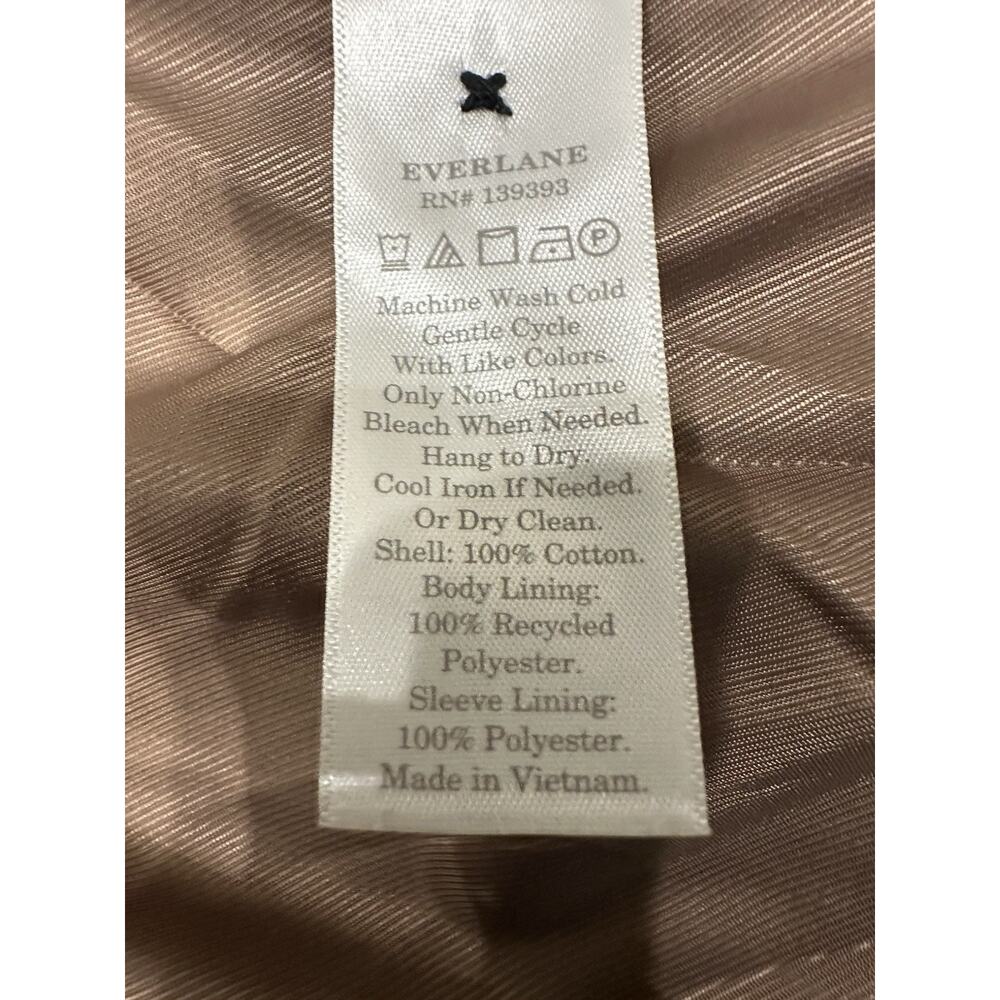 Everlane The Modern Trench Coat Khaki Missing Belt City Coastal Outerwear Small - Picture 8 of 10